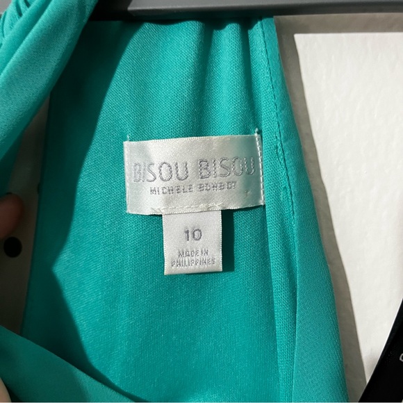 Bisou Bisou Blue Maxi Pleated A-Line Dress size 10 - Picture 2 of 7